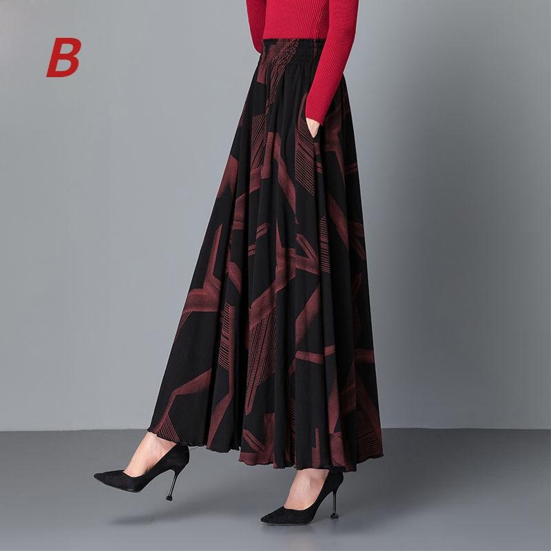 New Summer Skirt A Version High Waist Long Skirt Big Swing Skirt Ladies Fashion