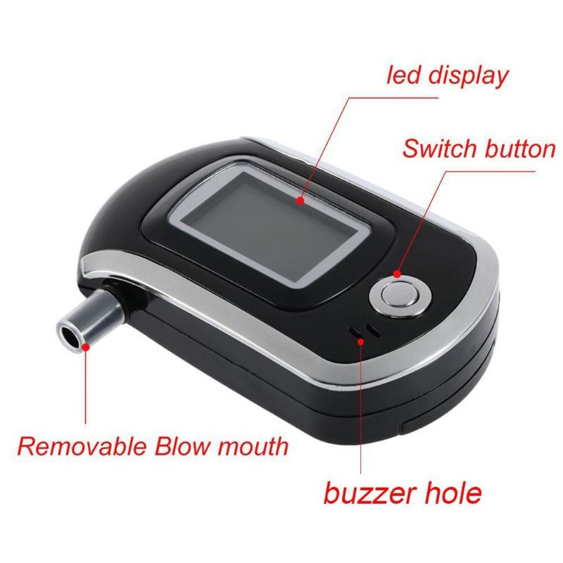 Professional Quick Response Blowing Alcohol Tester LCD Digital Display Drunk Driving Detector Portable Mini Breathalyzer