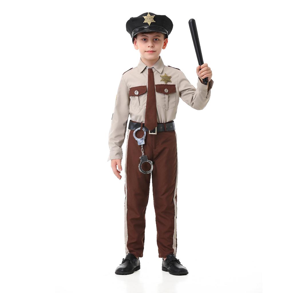 Sheriff Kostüm für Erwachsene & Kinder für Halloween Rollenspiel Bühnenauftritt