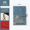 A5 Chinese Palace Museum Soft Leather Diary with Gold Stamping - Creative High-Value Buckle Pocket Notebook