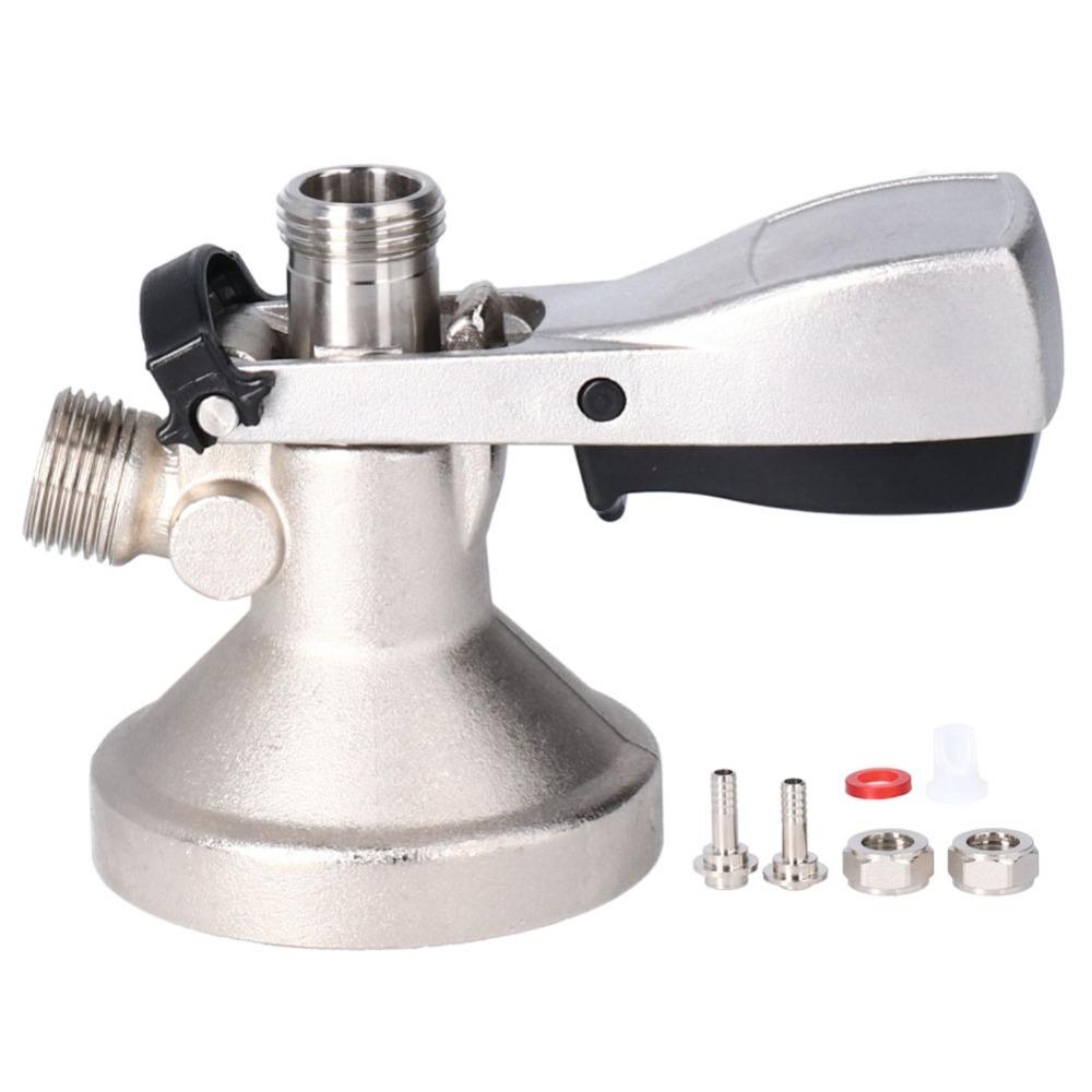 7 piece G5/8 G Type Beer Keg Coupler Stainless Steel Safety Pressure Relief Valve Draft Beer Dispenser Homebrew Keg Tap