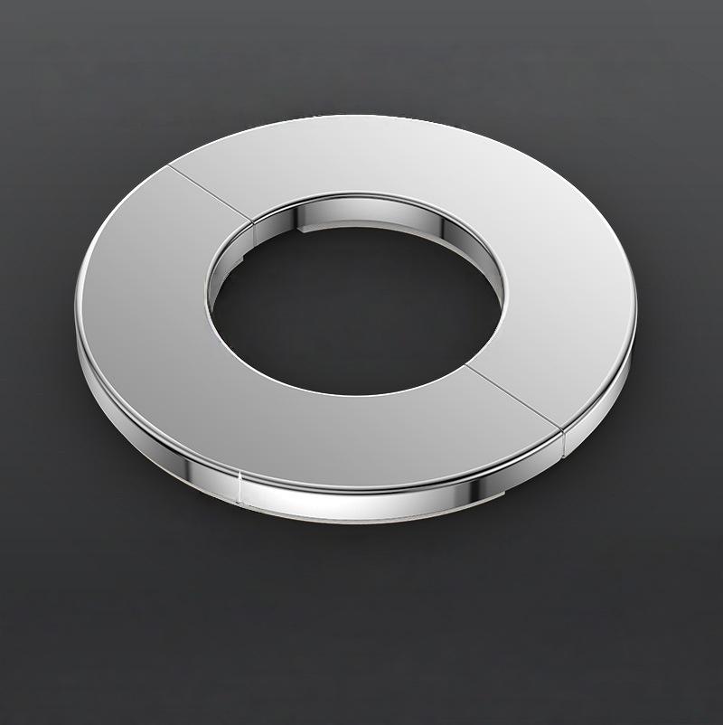 1pc Faucet Decorative Cover Self-Adhesive Stainless Steel Round Covers Shower Water Pipe Wall Hole Cover Bathroom Accessories