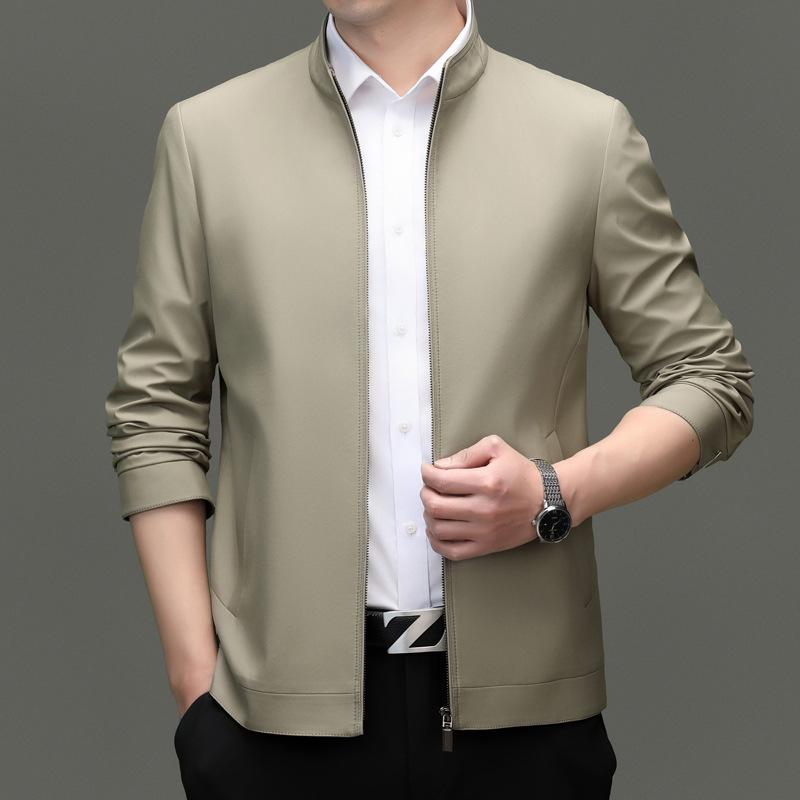 Autumn Men s Stand Collar Business Casual Jacket 4XL