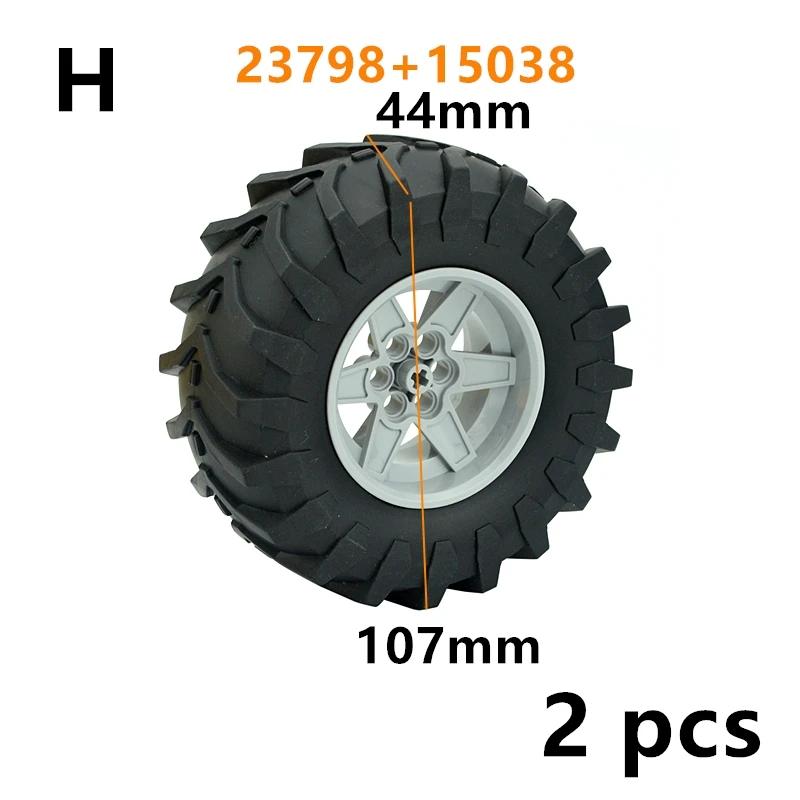 MOC Technical Tire Wheel Cross Hole Set Motorcycle Car Truck Wheels 44309 92402 3 54120 11957 Construction Building Block