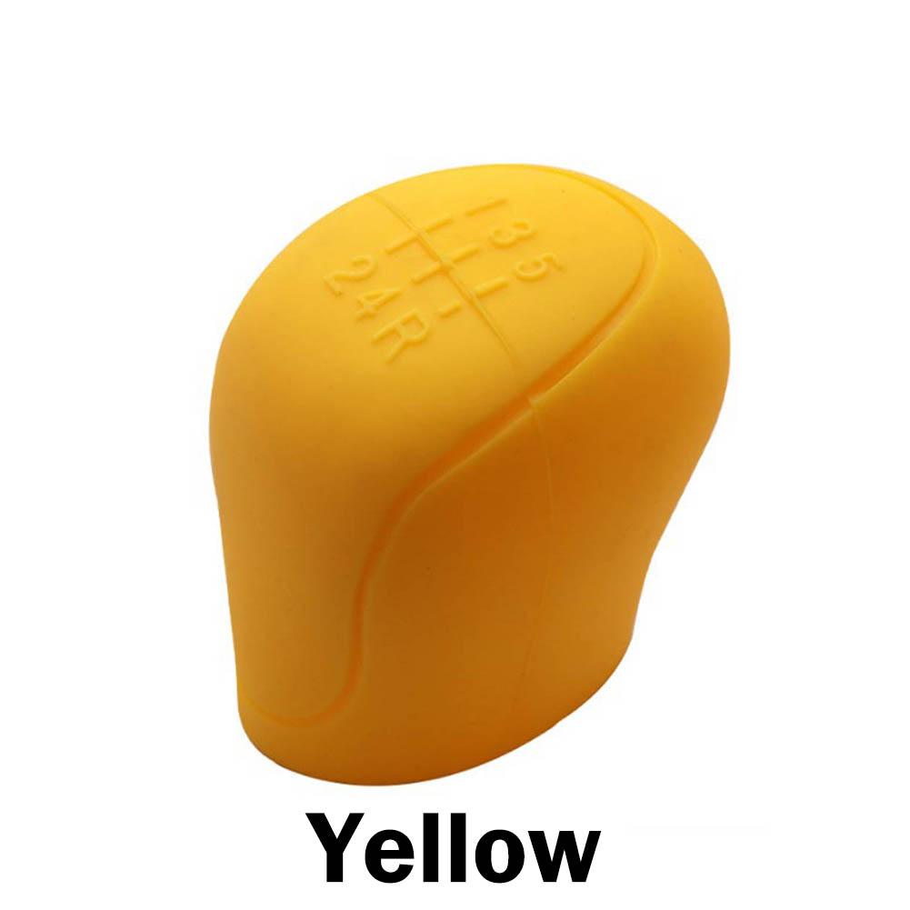 

Универсальные автомобильные 6-ступенчатые автомобильные силиконовые чехлы для ручки переключения передач, чехлы для рычагов переключения передач, защитные чехлы для внутренней части жёлтый