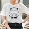 Spy X Family Periphery Cartoon Funny Printed Womens Tshirt Lovers Loose Kawaii Tshirt Y2K Round Neck Fashion Tshirt