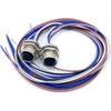 2Pcs M12 5 Pin A Code Female Connector Cable, IP67 Waterproof Back Mount Cable UnShielded Straight Aviation Socket Electrical Cable Sensor Receptacle