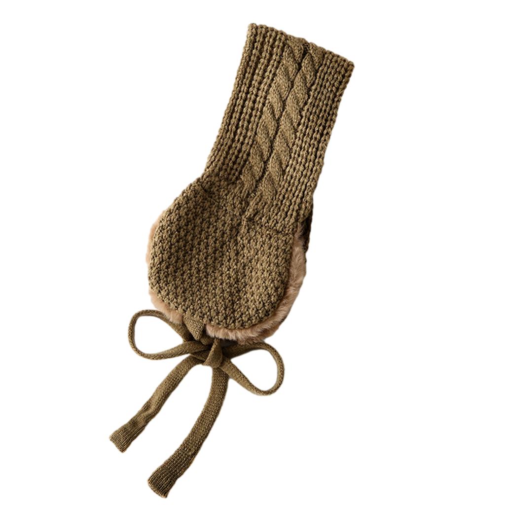 Miękka Elastyczna Zimowa Ciepła Opaska na Uszy z Warkoczem Szydełkowa Opaska na Uszy Dzianinowe Nauszniki dla Dzieci