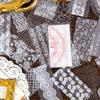 12 Sheets White Ink Lace PET Stickers, Vintage Transparent Decor, Journal DIY Waterproof Collage Material