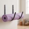 Soporte para Esterilla de Ejercicio Ahorrador de Espacio | Metal, Montaje en Pared, para Gimnasio en Casa