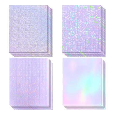 Film de plastification adhésif imperméable holographique irisé A4