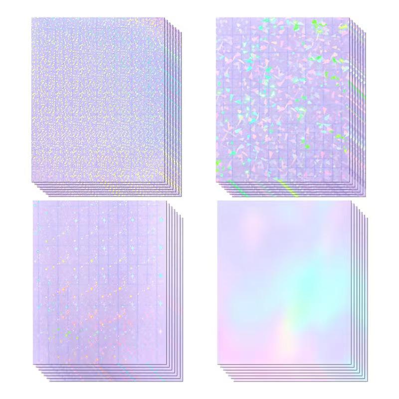 A4 Holographic Iridescent Self-Adhesive Waterproof Laminating Film