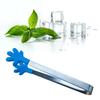 Hand Shape Small Tongs Silicone Tips Blue Stainless Steel Funny Heat Resistant Easy Clean Food