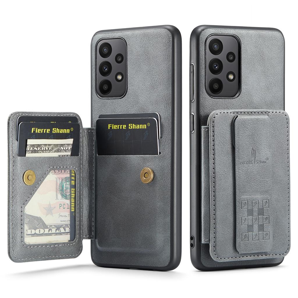 For Samsung Galaxy A73 5G Case with Card Holder Leather+TPU Protective Phone Cover