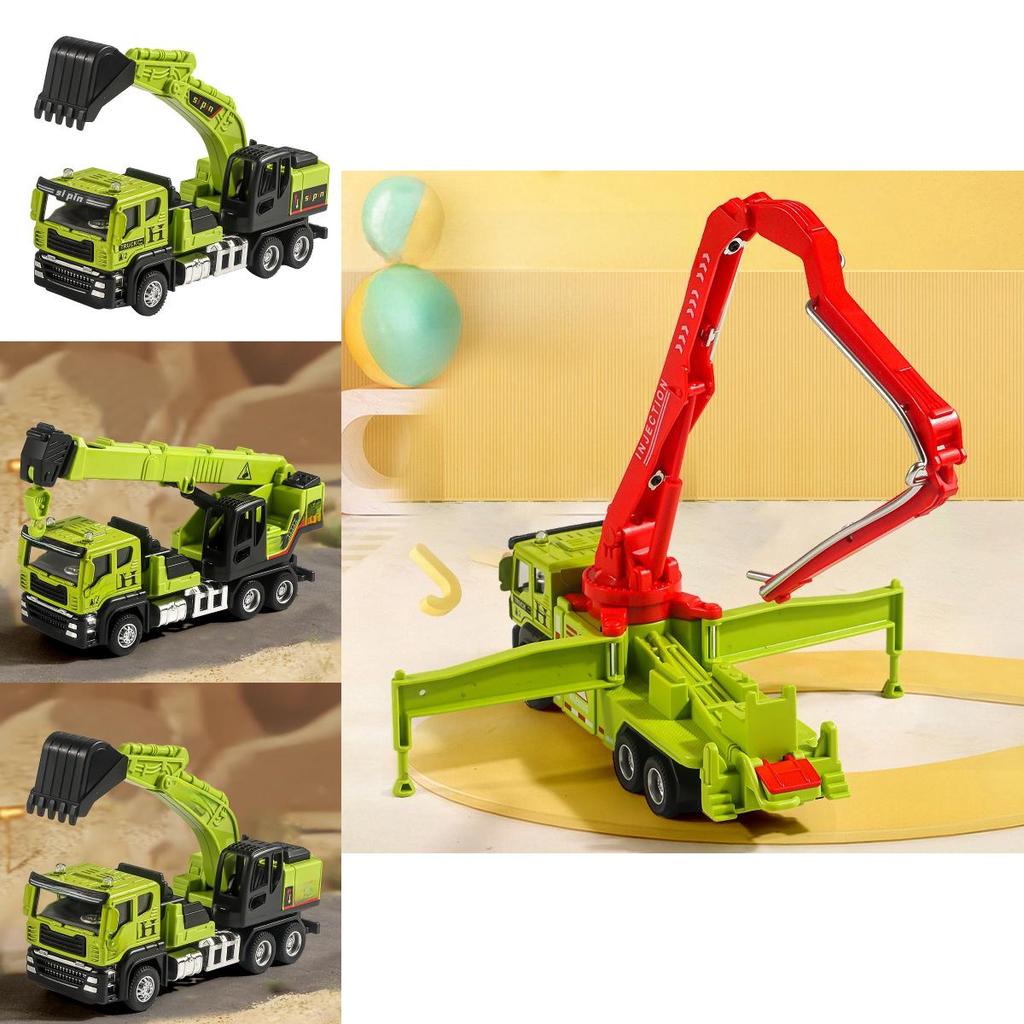 Construction Vehicle Toy Set With Alloy Material And Inertia Drive For Kids Age 3