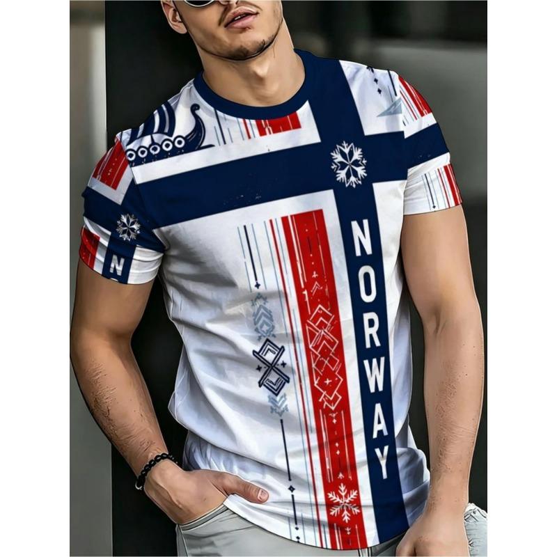 Men's novelty T-shirts, Nordic culture and winter themed prints