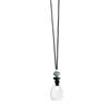 Elegant Black Leather Cord Pendant Necklace - Versatile Luxury Accessory
