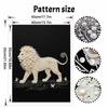 DIY Pearl Embroidery Diamond Painting Kit Majestic Lion Sparkling Beads Art Craft Handmade Decoration Gift for Home