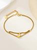 New stainless steel wholesale 26 English letters double-layer ring gold-plated bracelet
