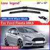 For Ford Fiesta MK6 2008-2016 Car Front Wiper Blades Soft Rubber Windscreen Wipers Auto Windshield 26"15" 2012 2013 2014 2015