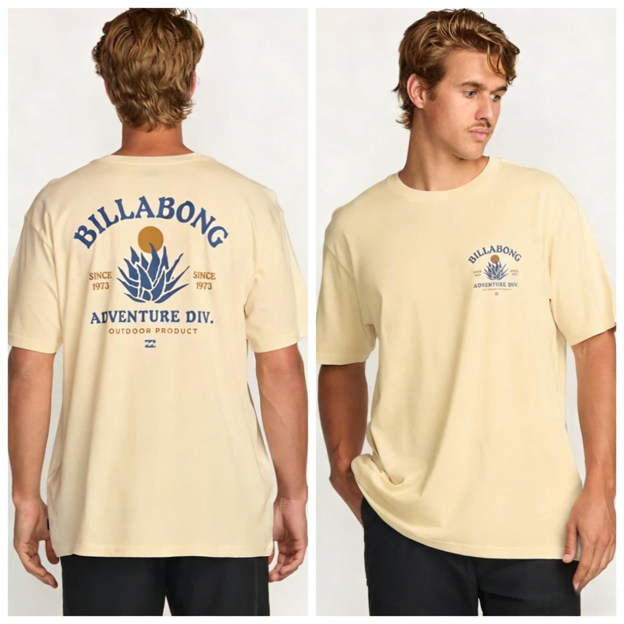 

Billabong Mens Casual Diving PRFOSports2026 Summer Mens Pure Cotton Tshirt Mens Clothing Mens Tshirt Street Wear Y2K Tops L