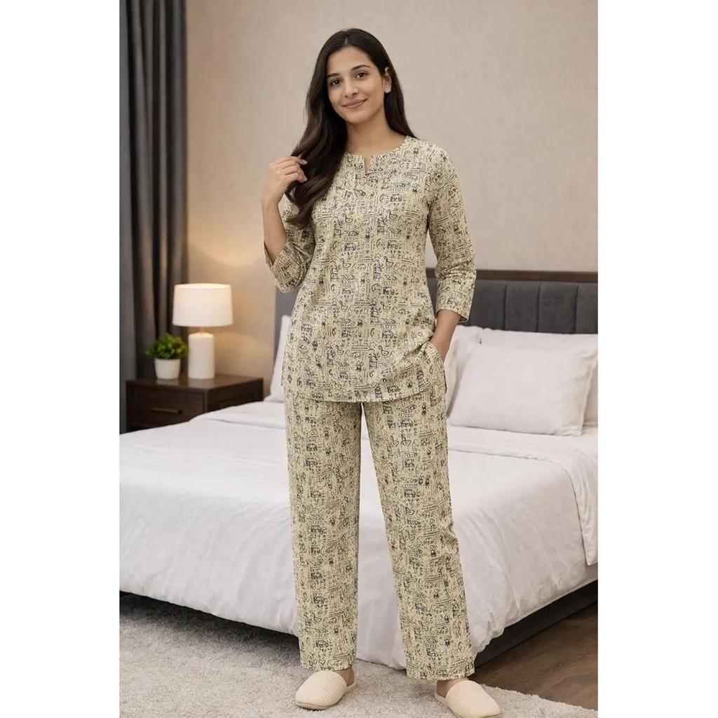 Women's Casual Wear Cotton Kurti Pant Set Indian Bollywood Ethnic Kurta Cord Set