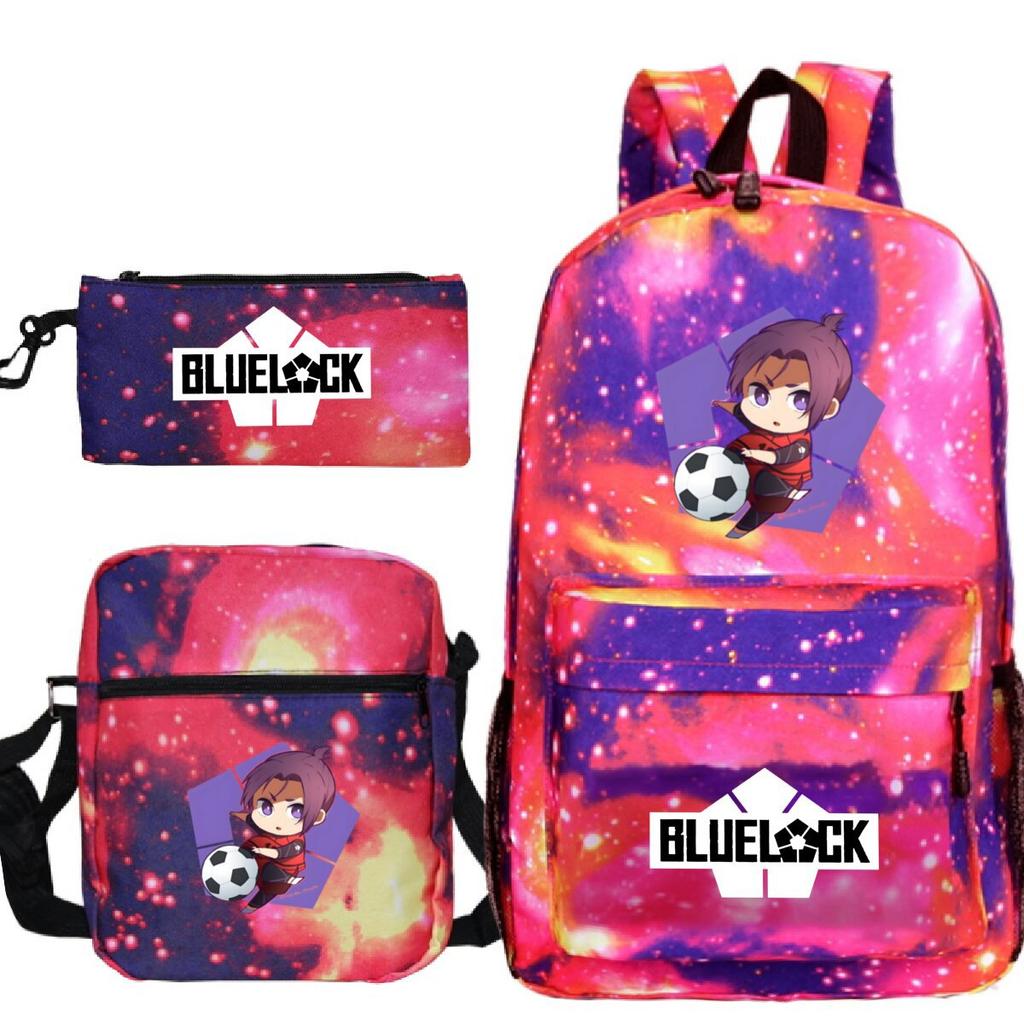 Japanese Cartoon Peripheral Printing Children'S Schoolbag, Primary And Secondary School Student Stationery Set, Shoulder Backpack Three-Piece Set
