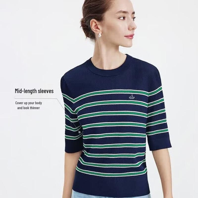 Navigare Women s Striped Short Sleeve T-shirt XL