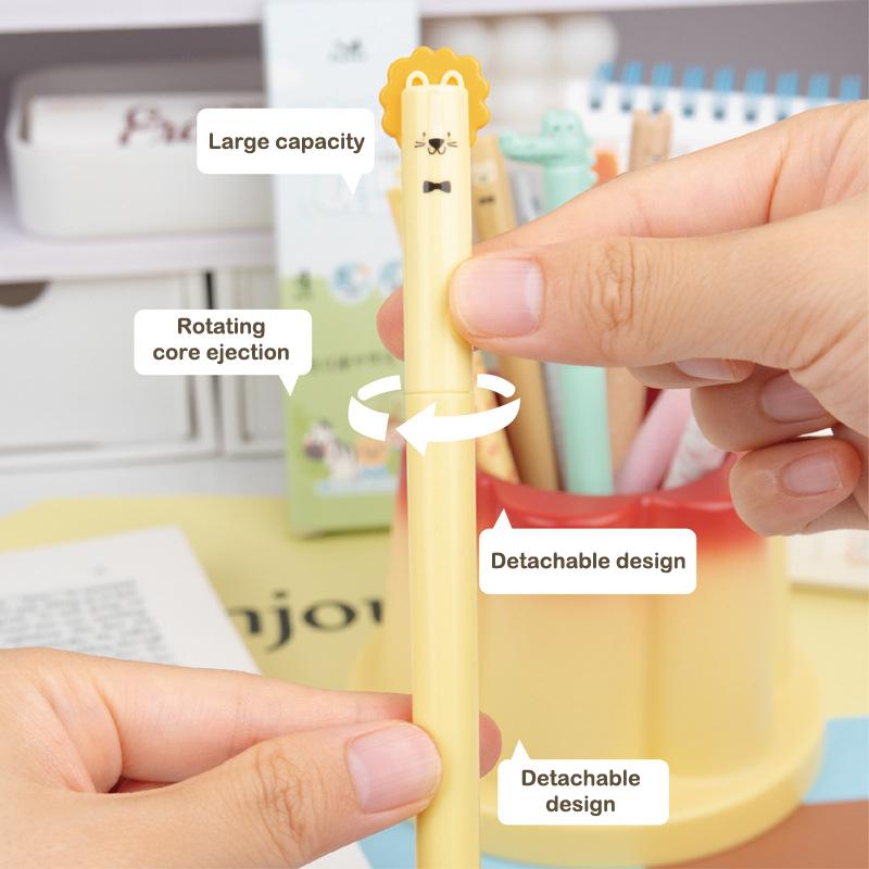 4/8Pcs Smooth Writing Durable Pens Cute Animal Erasable Gel Pen Set For School Office Journals Birthday & Holiday Gifts