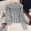 Women's V-Neck Cable Knit Pullover Sweater