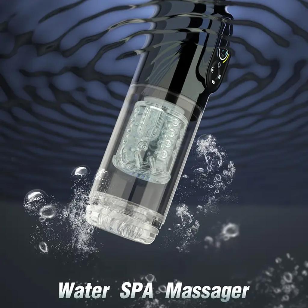 Automatic Male Sex Toys Penis Pumps Male Sex Toys with Suction Vibration Thrust and Rotation 7 Modes Textured 3D Simulation Sex Toys