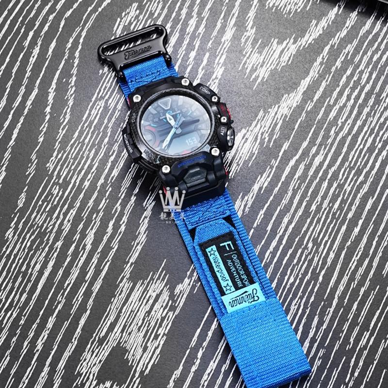 Für Casio G-SHOCK Aviation Dominator 5635 GR-B200 Modifizierte Kletter-Canvas-Nylon-Uhr mit Tauchzubehör für Herren