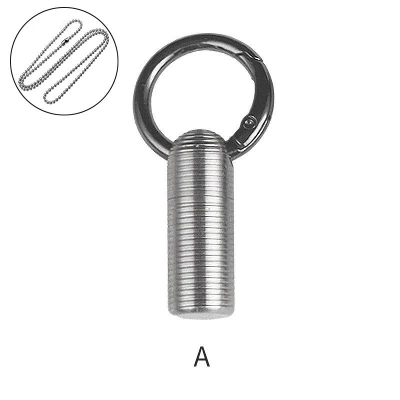 Waterproof Capsule Travel EDC with Necklace Portable Titanium Alloy Mini Medicine Seal Bottle Outdoor Survival Pocket Pill Box