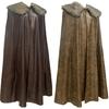 Vintage Medieval Cloak with Soft Faux Furs Collar for History Theme Occasion and Costume Lover Dressingup Accessory