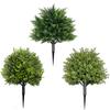 1PC Artificial Cedar Topiary Ball Trees Outdoor Plastic Faux Cypress/Pine Bushes Garden With Ground Spike Realistic 45cm
