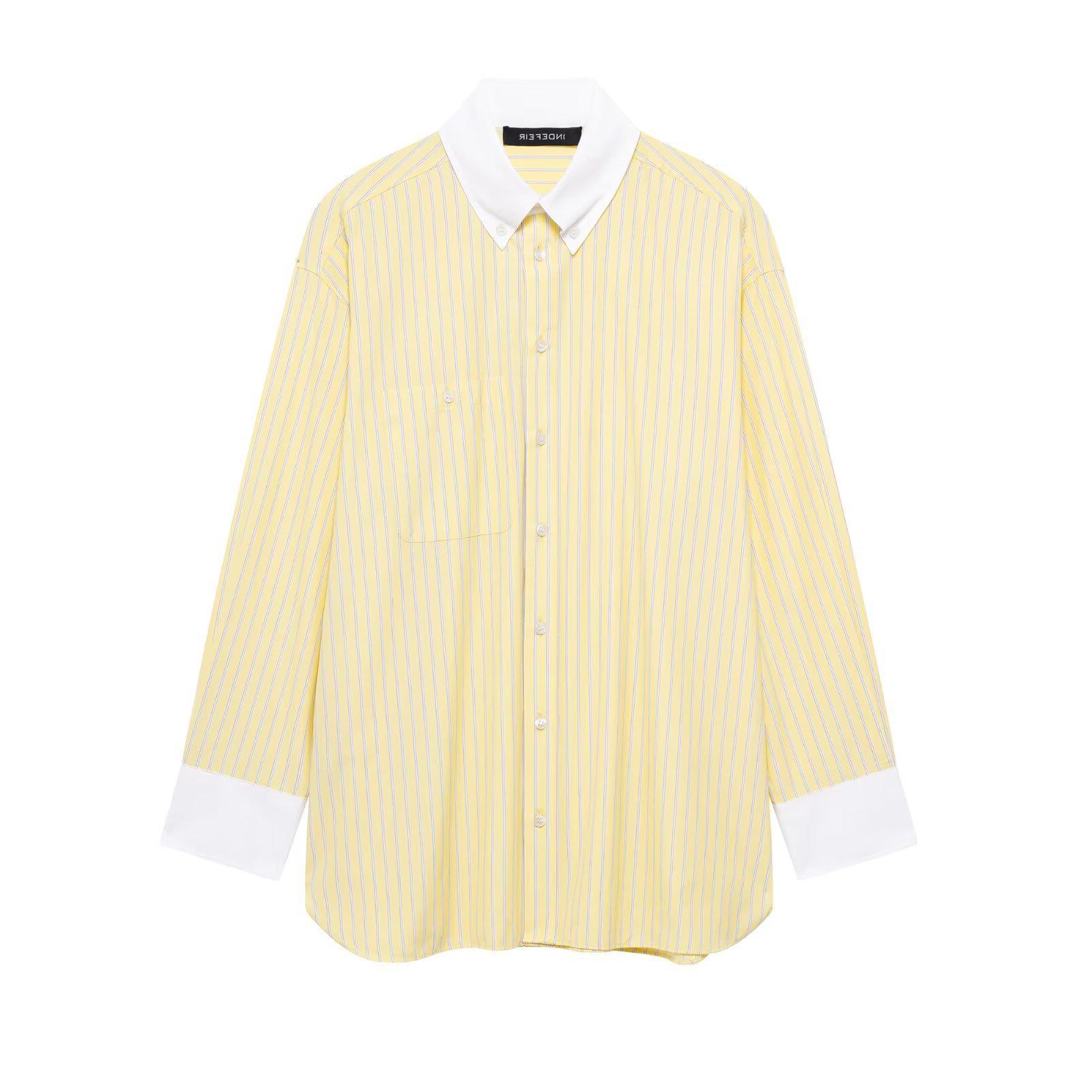 

TAOP&ZA Women s Spring Poplin Cotton Loose Long Sleeve Shirt S