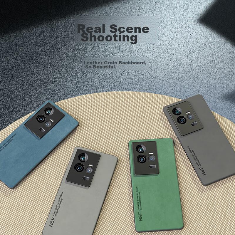 HotFire Phone Case for Vivo IQOO 11, IQOO 11/11s Protective Cover, Upgraded Skin-Like Matte Lens Full Protection Silicone Case - Smoke Gray