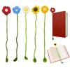 Unique Knitted Bookmark Daisy Flower Crochet Book Marker INS Floral Pendants  Ornaments
