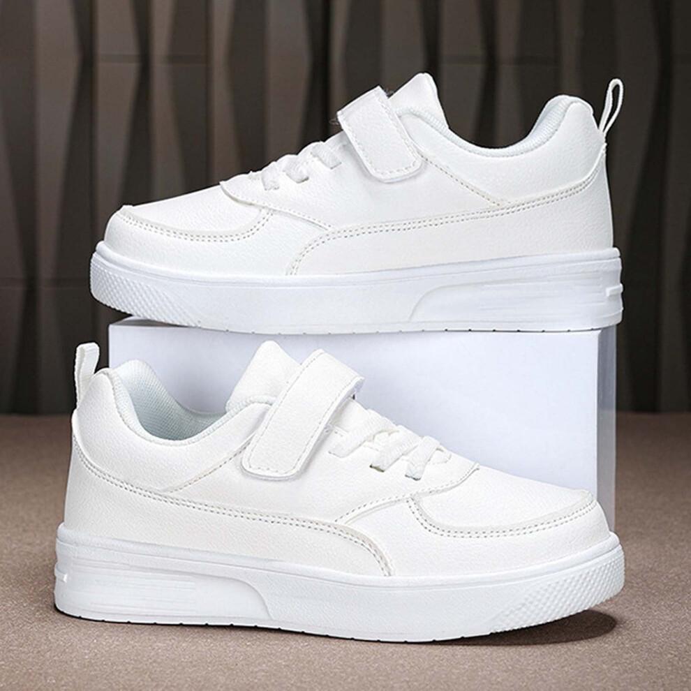 Lightweight Kids Sneakers for Boys & Girls – Comfortable Casual & School Shoes, White Size 38, Compatible with Everyday Wear