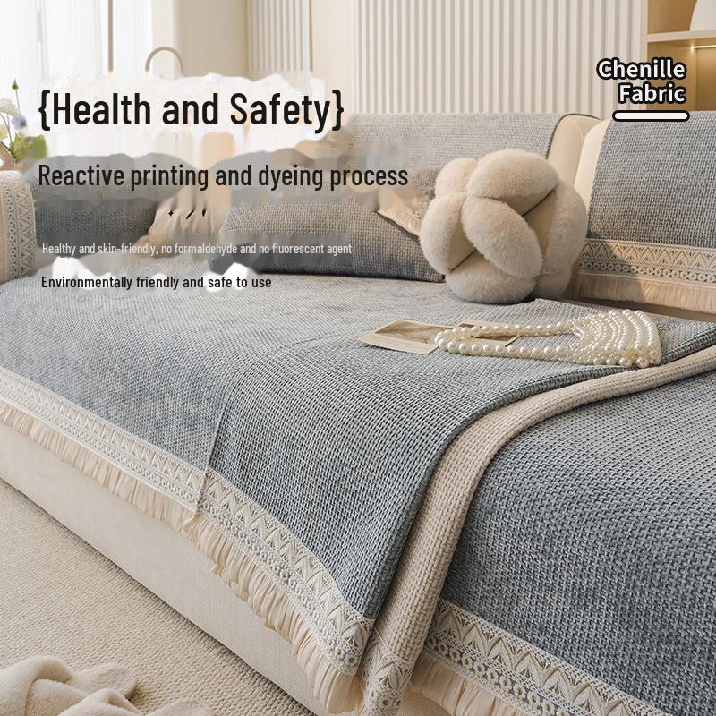 2025 Universal Anti-Slip French Cream Sofa Cushions for All Seasons