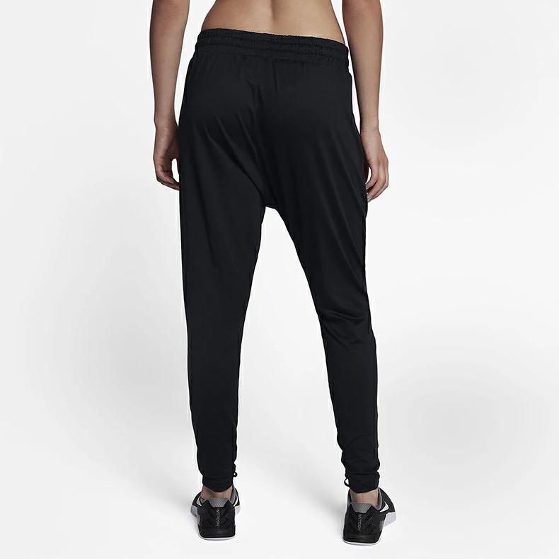 Nike Dri-Fit Solid Relaxed Fit Knit Long Pants Women Pants Black 933669-010