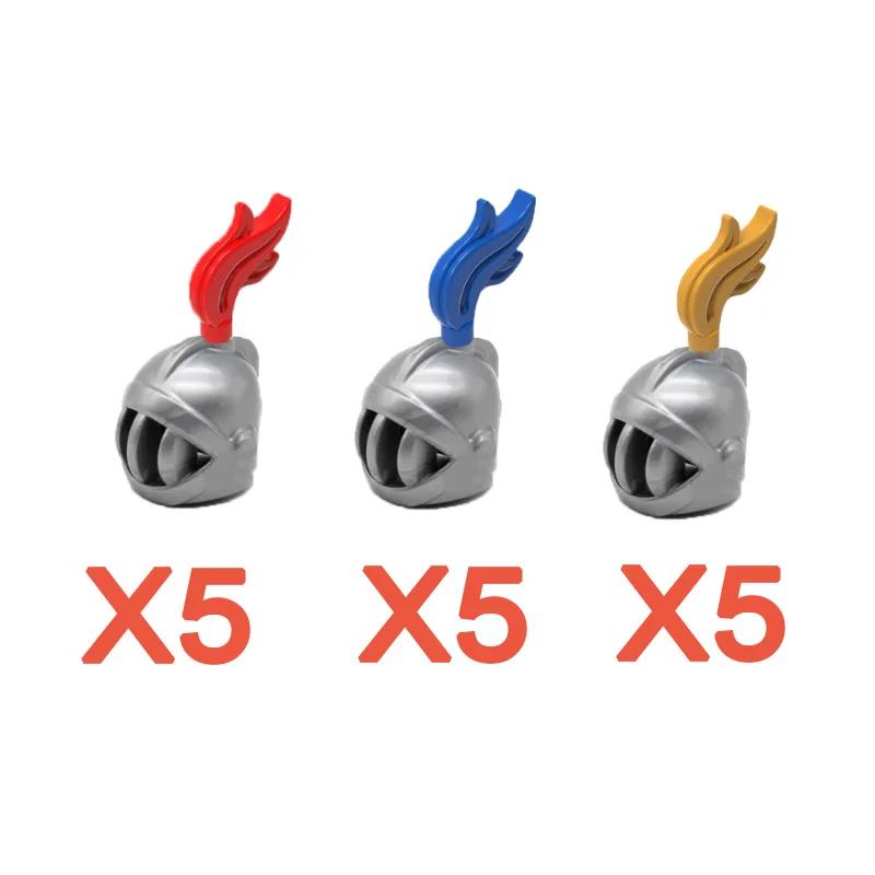 Medieval Knight MOC Building Block Helmet Mask Soldier Weapon Short Trident Shoulder Armour Vest Gun Hoe Axe Sword Toy Gift K049