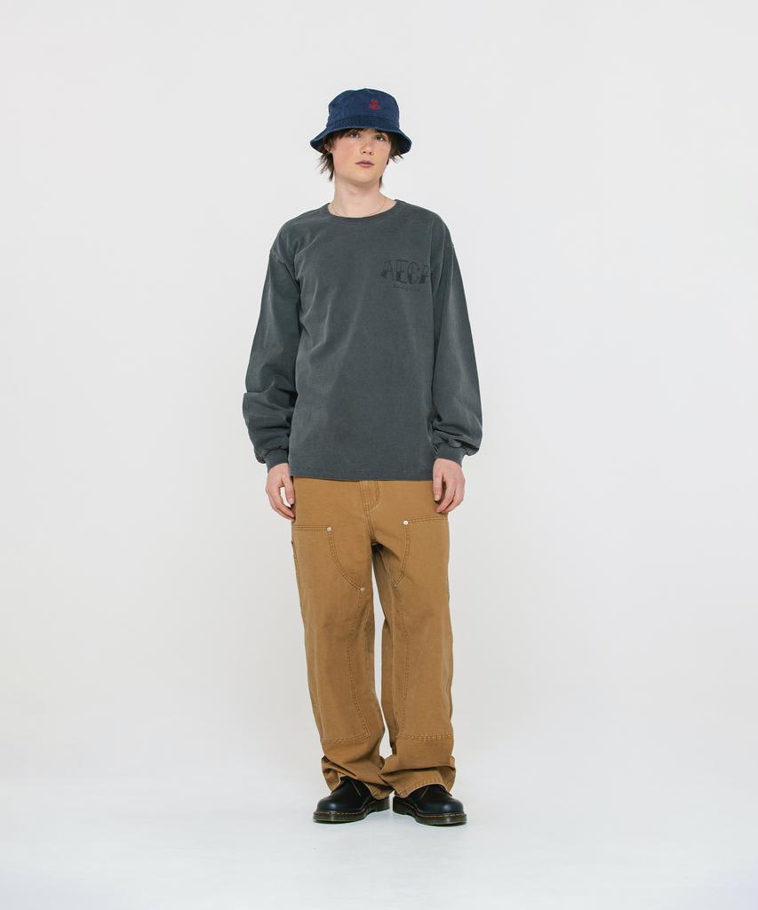 AECA Glass Painted Aeca Long Sleeve-Washed Charcoal