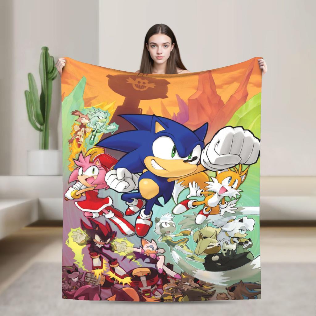 Sonices the H-Hedgehogs Blanket Soft Funny Plush Throw Blanket For Kids Adult Couch Chair Flannel Bedspread Bed Cover