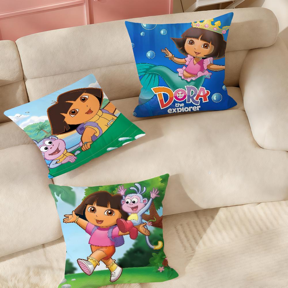 Cartoon DDora The EExplorer Adventure Pillow Case Suitable For Bedrooms Living Rooms Cars Home Decoration