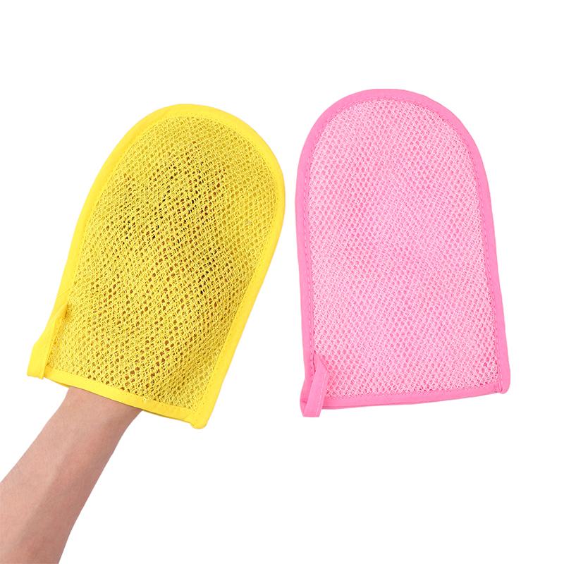Damen Herren Badehandschuhe Spa Peeling Duschbürste Körperreinigung Peelinghandschuh Rubbeln Tote Haut Handschuhe Duschtuch Schaum Körpermassage