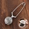 Stainless Steel Tea Infuser Ball with Long Handle Mesh Filter Tea Strainer Clip for Loose Leaf Tea Brewing Kitchen Tool