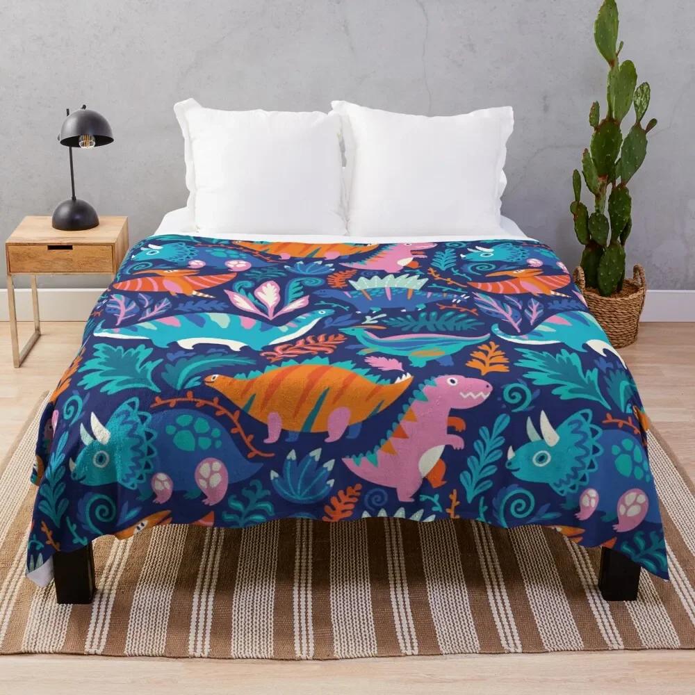 Manta de Jantar Desenho Animado Dinossauro Macia Leve Durável Aconchegante Cama Sofá Viagem Acampamento Manta de Pelúcia para Crianças Adolescente Adulto