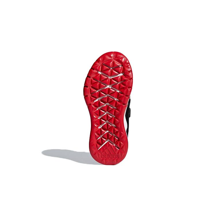 adidas Rapidaflex El K Slip Resistant And Breathable Low Top Kids' Running Shoes Black Red Kids' D96628
