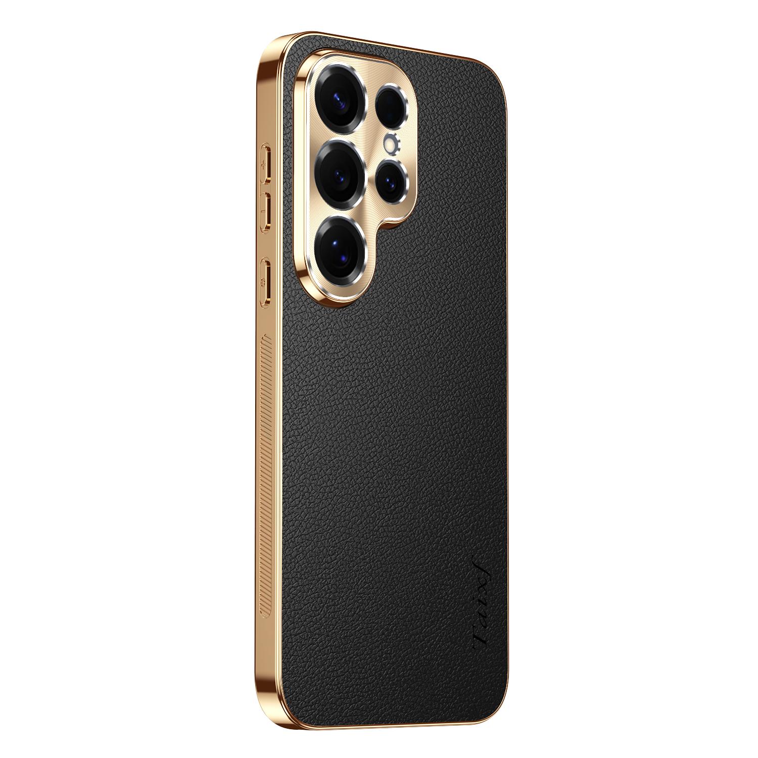 

Кожаная текстура, узор личи, гальваническое покрытие, чехол для SamSung Galaxy S25 Ultra FE S25 Edge Plus, защита объектива, противоударный чехол-накладка Galaxy S25 Edge